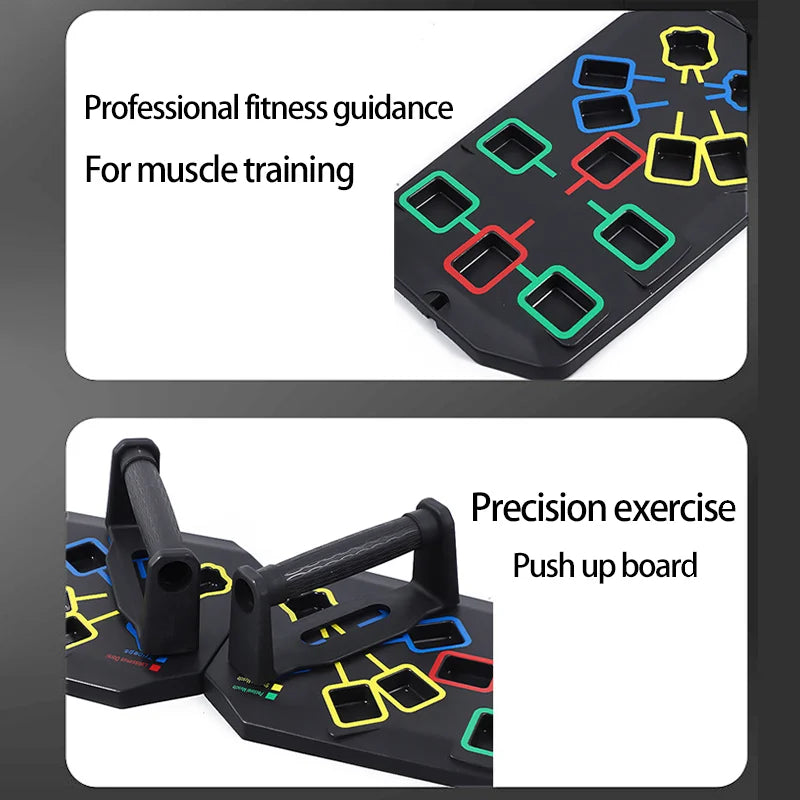 Nuevo Set Portátil de Tabla Multifuncional para Flexiones con Asas — Equipo de Ejercicio Plegable para Entrenamiento de Pecho, Abdomen, Brazos y Espalda.