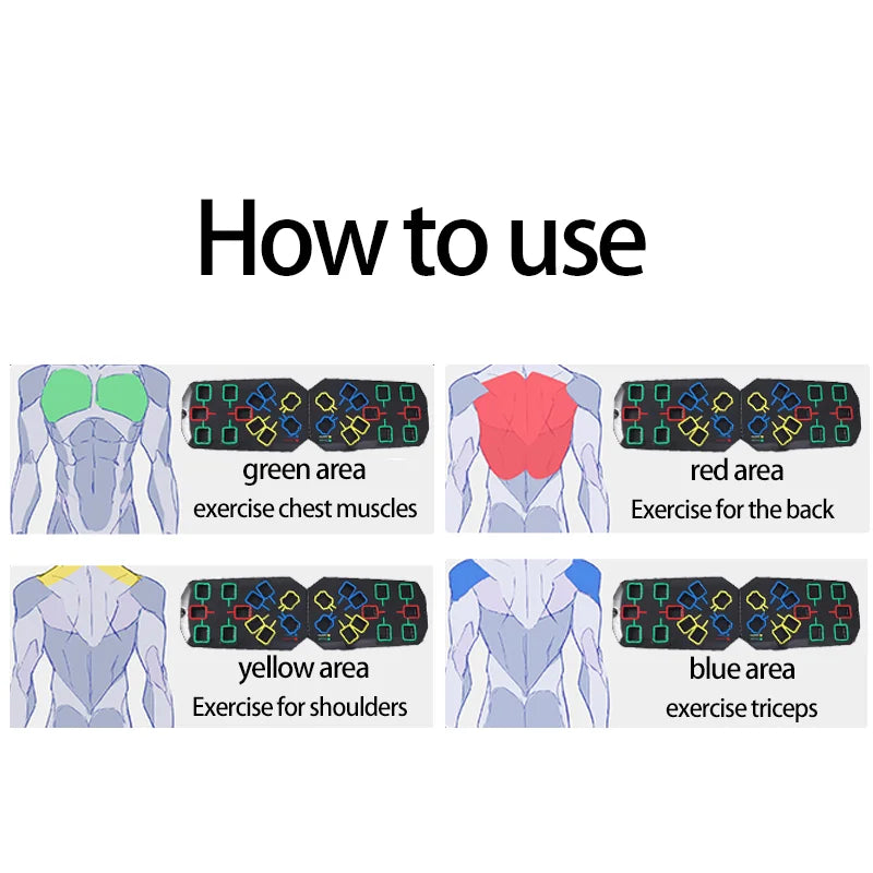 Nuevo Set Portátil de Tabla Multifuncional para Flexiones con Asas — Equipo de Ejercicio Plegable para Entrenamiento de Pecho, Abdomen, Brazos y Espalda.