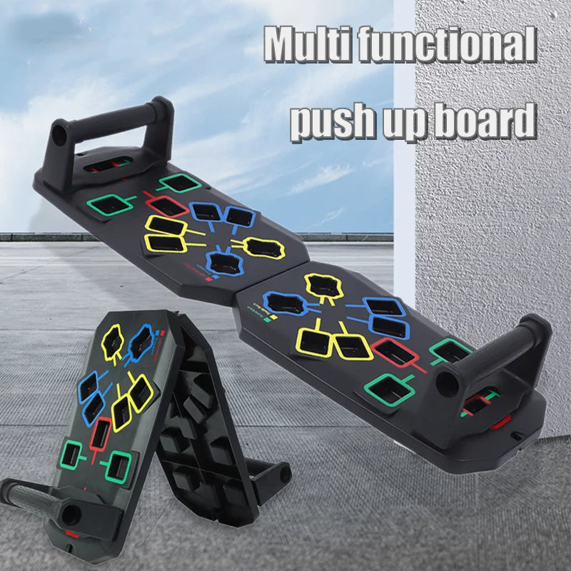 Nuevo Set Portátil de Tabla Multifuncional para Flexiones con Asas — Equipo de Ejercicio Plegable para Entrenamiento de Pecho, Abdomen, Brazos y Espalda.