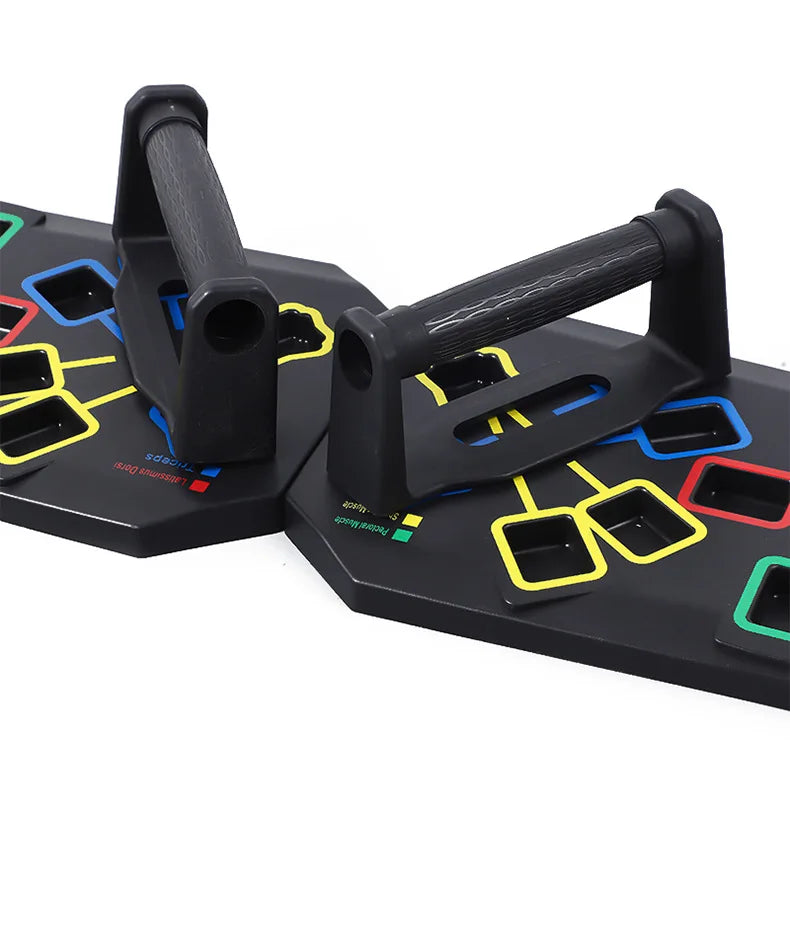 Nuevo Set Portátil de Tabla Multifuncional para Flexiones con Asas — Equipo de Ejercicio Plegable para Entrenamiento de Pecho, Abdomen, Brazos y Espalda.